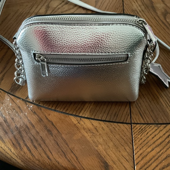 Nanette Lepore Silver Metallic Crossbody Bag - Picture 7 of 7